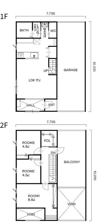 NONDESIGN GARAGE 間取り図